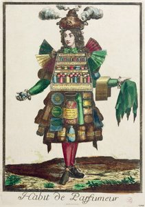 A parfümőr jelmeze (színes gravírozás)